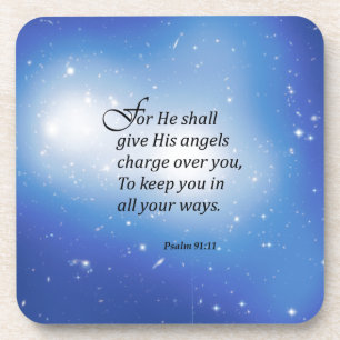 Psalm 91:11 coaster