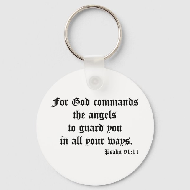Psalm 91:11 key ring (Front)