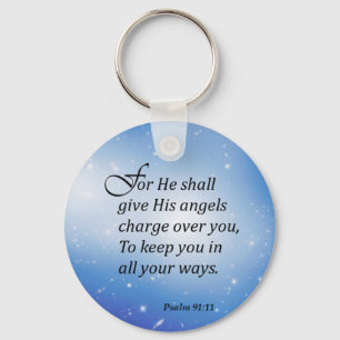 Psalm 91:11 key ring