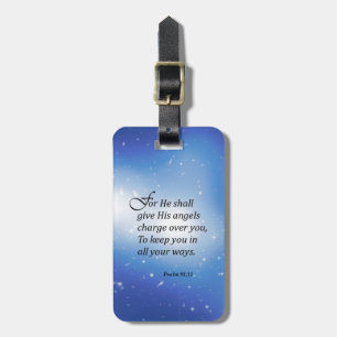 Psalm 91:11 luggage tag