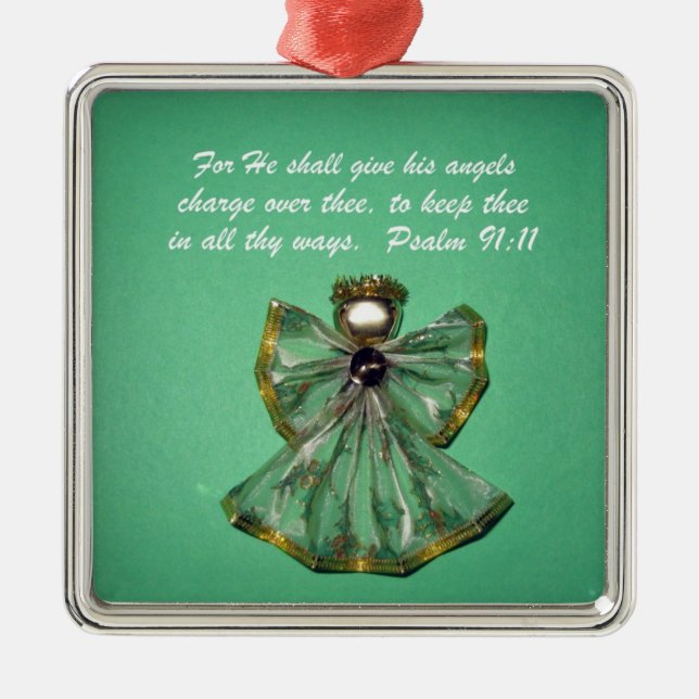 Psalm 91:11 metal ornament (Front)