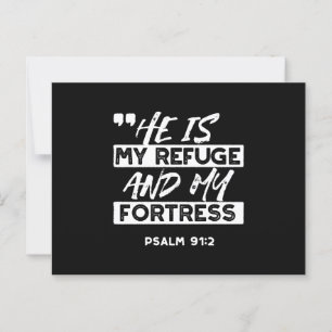 Psalm 91:2 – My Refuge and My Fortress Christian Postcard