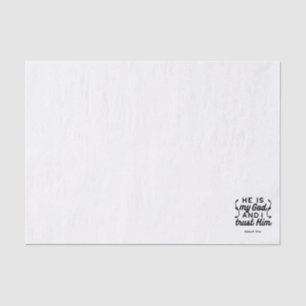 Psalm 91:2 – Trust in God Christian Bible Verse Tissue Paper