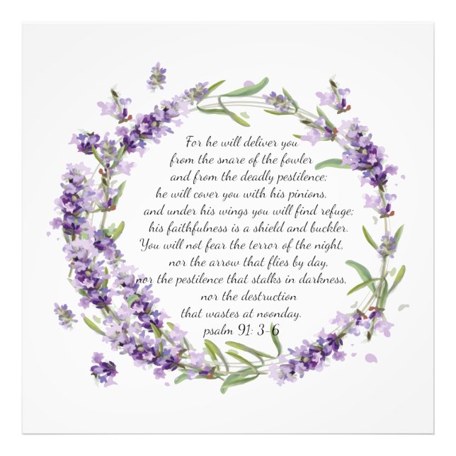 Psalm 91:3-6   photo print (Front)