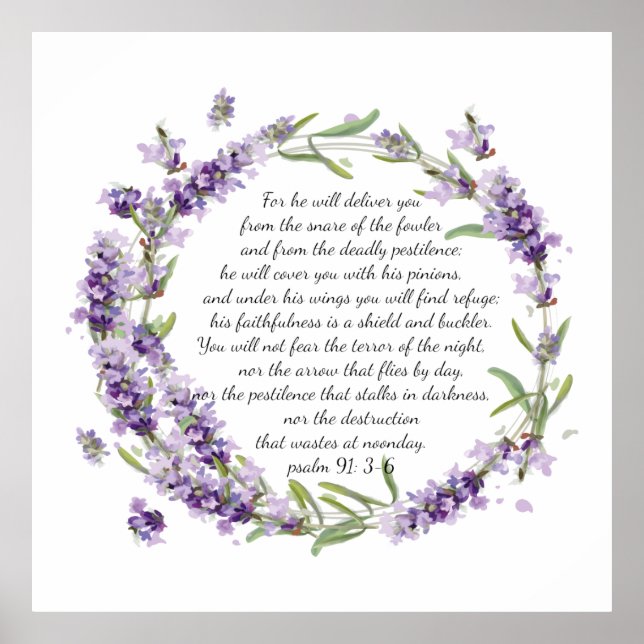 Psalm 91:3-6  poster (Front)