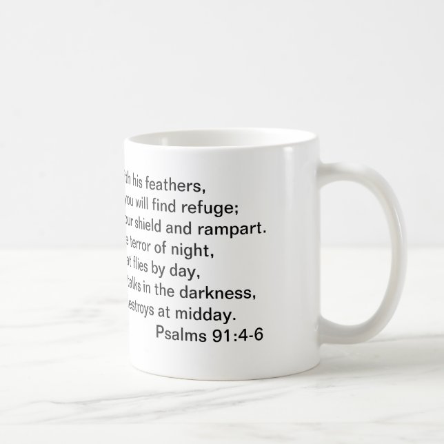 Psalm 91:4-6 Mug (Right)