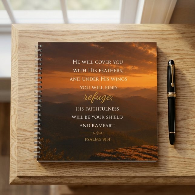 Psalm 91:4 Angel Wings Christian Notebook (Creator Uploaded)