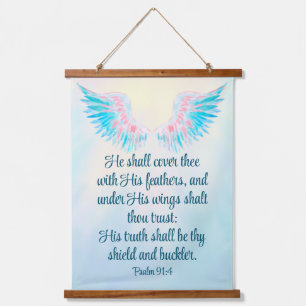 Psalm 91:4 hanging tapestry