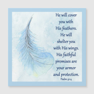 Psalm 91:4 Magnet Card