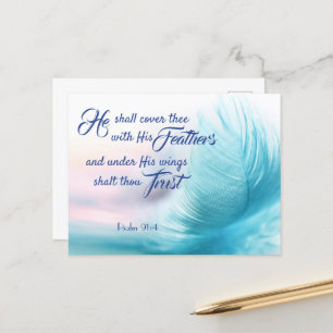 Psalm 91:4 Postcard - King James Version