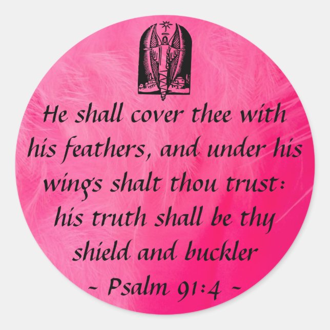Psalm 91:4  sticker (Front)