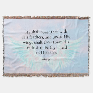 Psalm 91:4 throw blanket