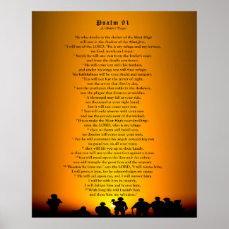 Psalm 91 - A Soldier's Prayer Poster