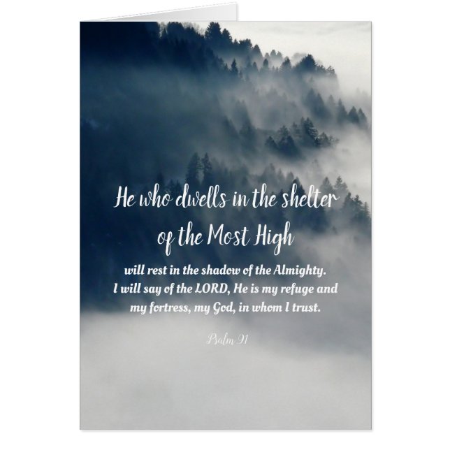 Psalm 91 all text inside, mountains (Front)