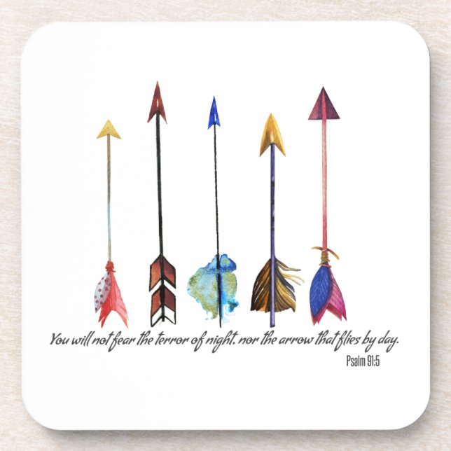 Psalm 91 Arrow Coaster (Front)