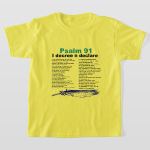 Psalm 91 Bible Scripture Girls Christian T-shirt