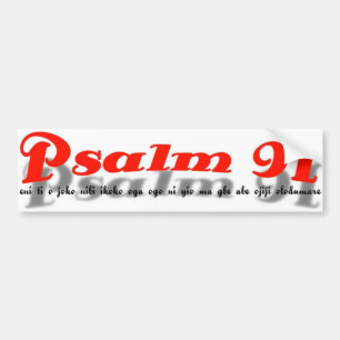 psalm 91 Bumper Sticker( yoruba language) Sticker