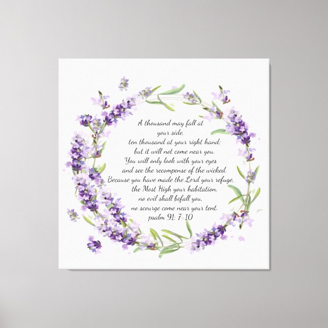 Psalm 91 canvas print (Front)
