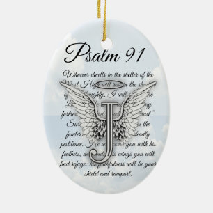 Psalm 91 ceramic ornament