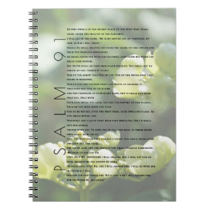 Psalm 91 Christian Art Pretty Floral Journal