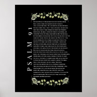 Psalm 91 Eucalyptus Leaves Bible Verses  Poster
