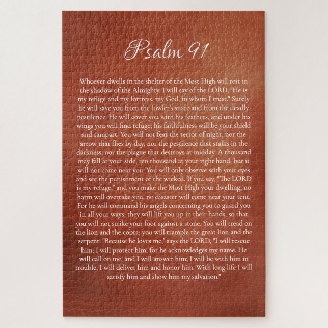 Psalm 91 for Protection Jigsaw Puzzle (Vertical)