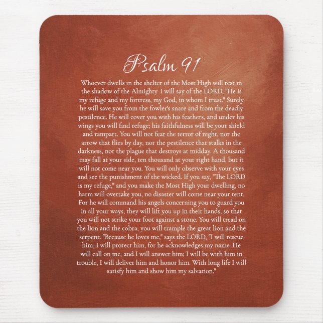 Psalm 91 for Protection Mouse Pad (Front)