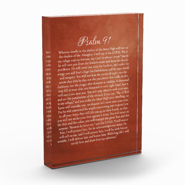 Psalm 91 for Protection Photo Block (Left)