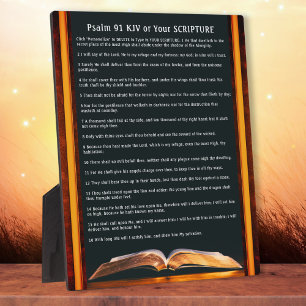 Psalm 91 gifts or Your Favourite Scripture Plaque, Plaque