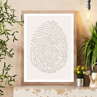 Psalm 91 God's Fingerprints Modern Christian Bible Poster