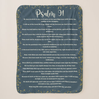 Psalm 91, Green, King James Version, Bible Verse Sherpa Blanket