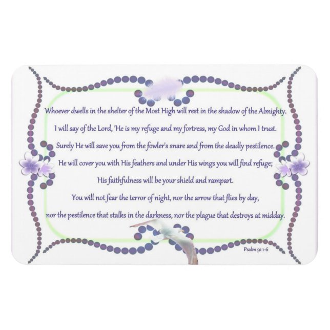 Psalm 91 magnet (Horizontal)