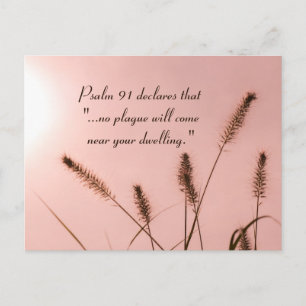 Psalm 91 No plague will come near your dwelling Postcard