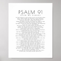 Psalm 91 Over My Family Scripture Wall Art