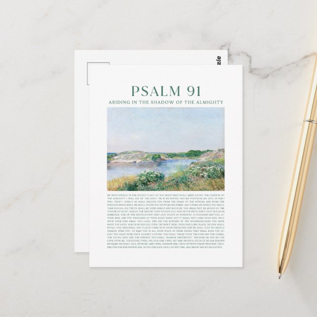 Psalm 91  postcard (Front/Back In Situ)