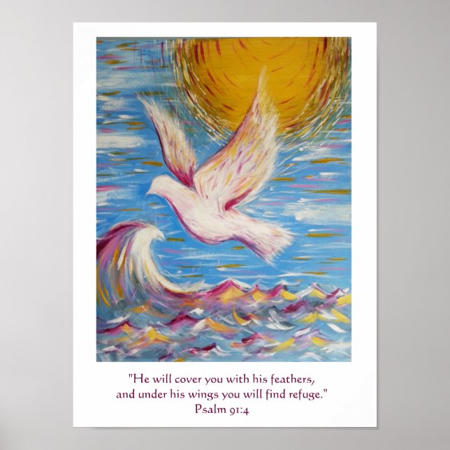 Psalm 91 Poster Christian Art (Front)