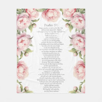 Psalm 91 Scripture Bible Verse Floral Blush