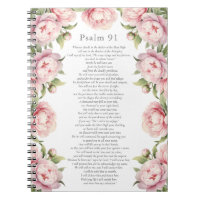 Psalm 91 Scripture Bible Verse Floral Blush