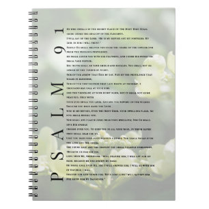 Psalm 91 Soft White Floral Christian Journal