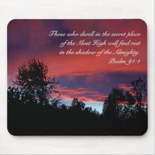 Psalm 91 Those who dwell in the secret place, Mouse Pad