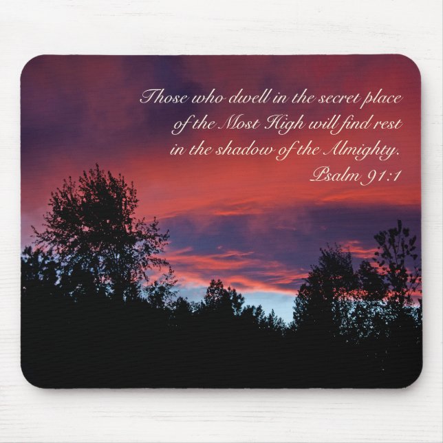 Psalm 91 Those who dwell in the secret place, Mouse Pad (Front)