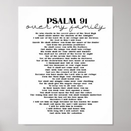 Psalm 91 Wall Decor For Your Family Poster Print