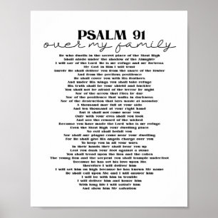 Psalm 91 Wall Decor For Your Family Poster Print