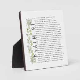 Psalm 91 Watercolor Eucalyptus Bible Art Plaque