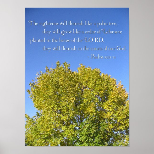 Psalm 92 Blue Sky Poster (Front)