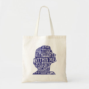 Psalm 94:19: God's Comfort Tote Bag Blue Drawing