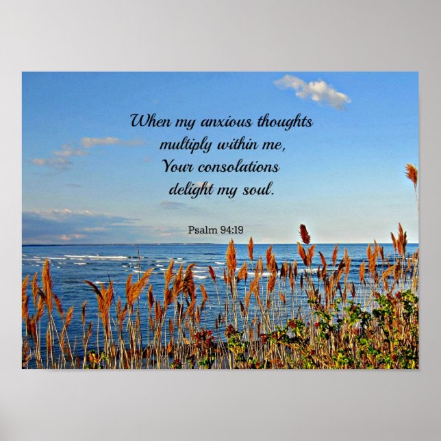 Psalm 94:19 When my anxious thoughts... Poster (Front)