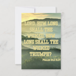 Psalm 94:3 KJV Bible Verse Pic Greeting Card