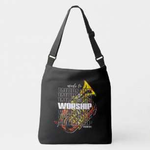 Psalm 95:1-6 Made To Worship Trumpet Christian Crossbody Bag