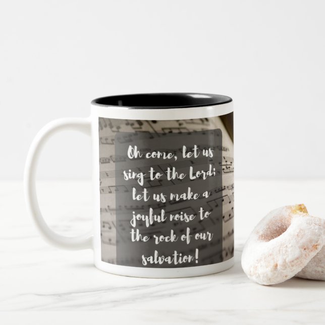 Psalm 95:1 Mug (With Donut)